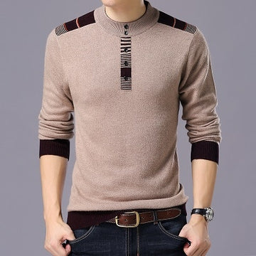 Wiaofellas Winter New Arrivals Thick Warm Sweaters O-Neck Wool Sweater Men Brand-Clothing Knitted Cashmere Pullover Men